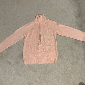 Pink Half Zip Sweater